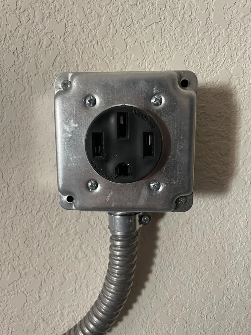 NEMA 14-50 outlet installed for Electrical Panel Upgrade in St. Stephens
